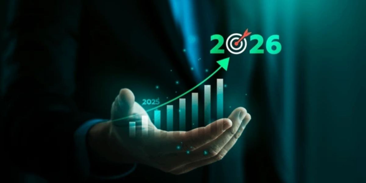 Clickstopper business growth concept showing rising ROI chart with 2026 performance target and digital marketing success
