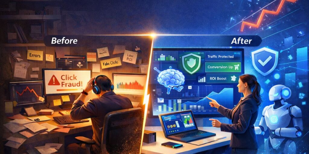 Fraud clicks VS genuine clicks