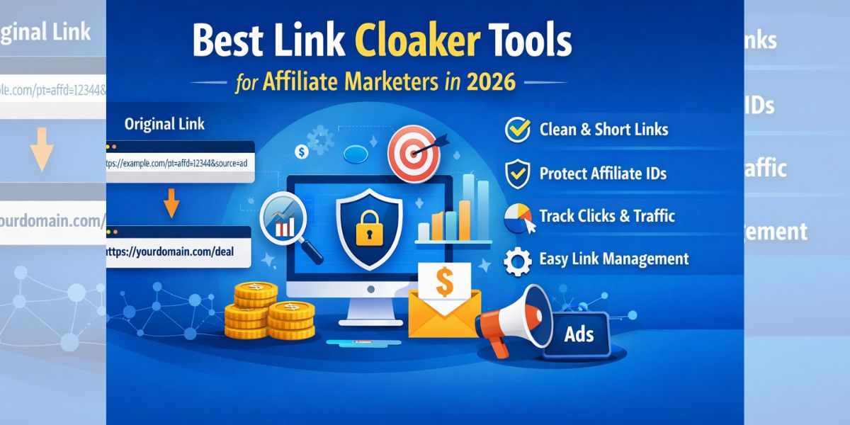 Best link cloaker tools for affiliate marketers showing clean cloaked links and link management system